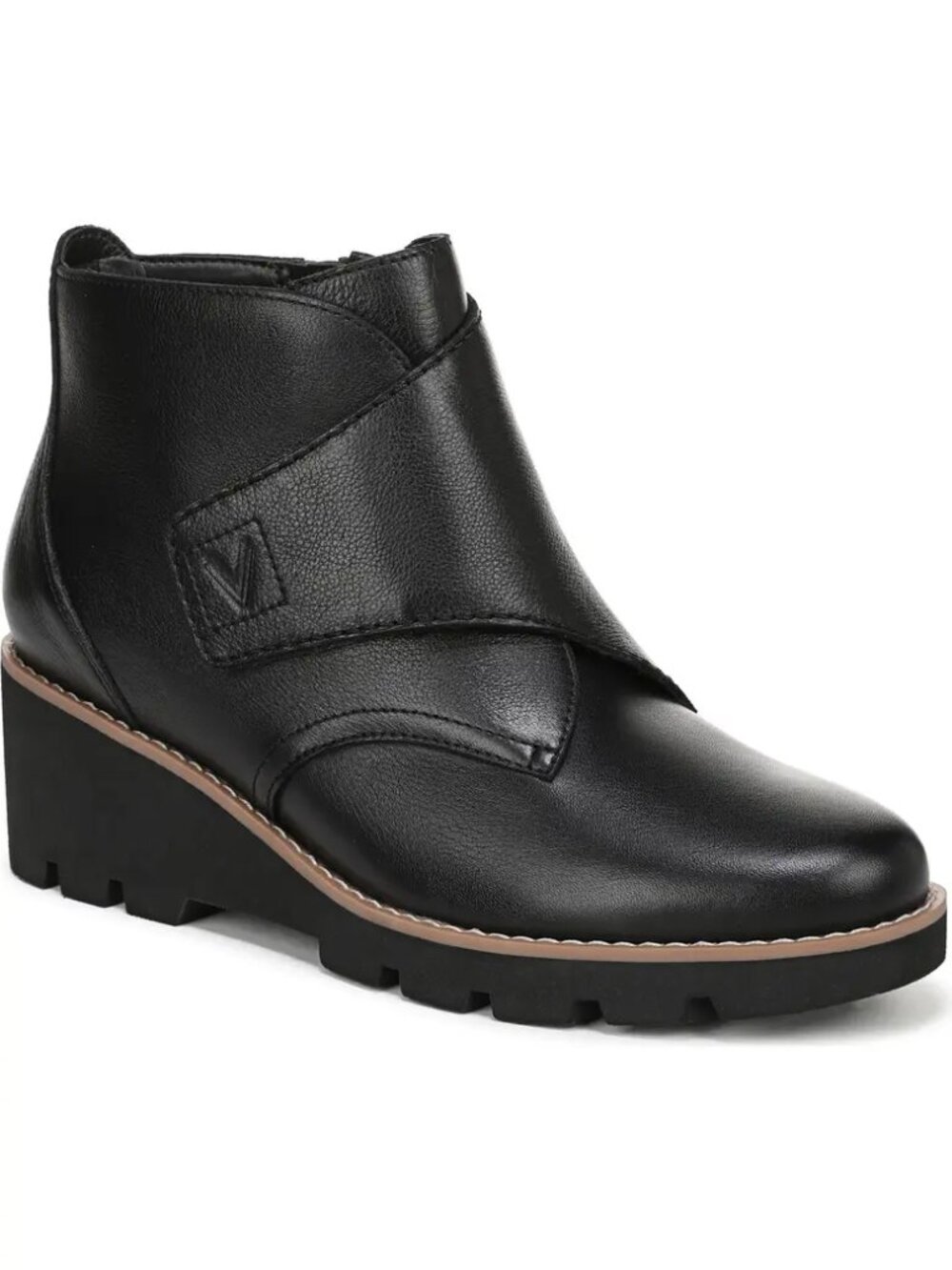 Vionic Abby Black Wedge Bootie. Sz: 11